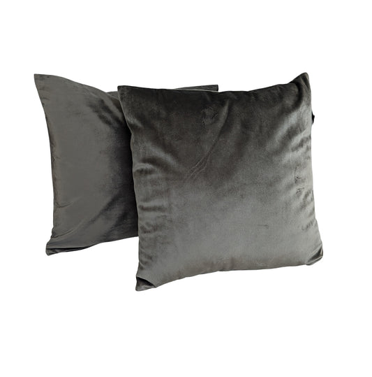 Lot de 2 coussins déco 45x45 cm velours